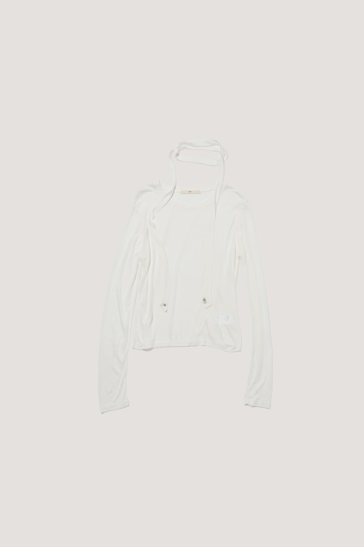 Scarf Long Sleeve Jersey Top