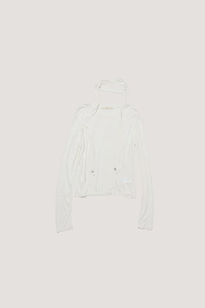 Scarf Long Sleeve Jersey Top