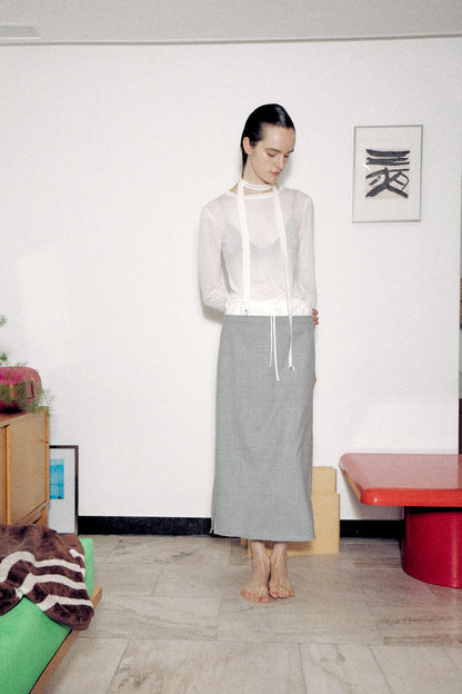 Scarf Long Sleeve Jersey Top