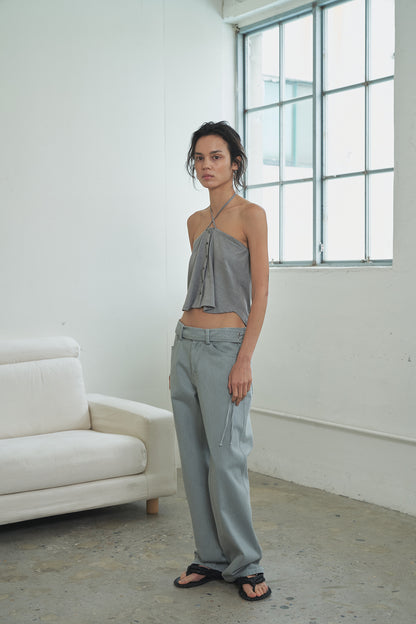 Two-way Twisted Button Top