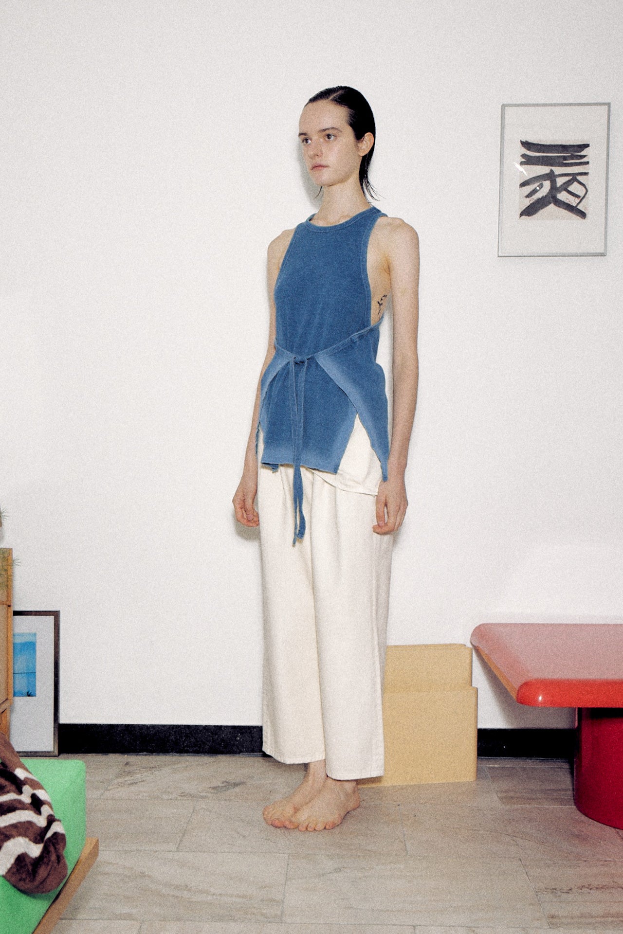 Indigo Dyeing Wrap Sleeveless