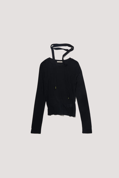 Scarf Long Sleeve Jersey Top