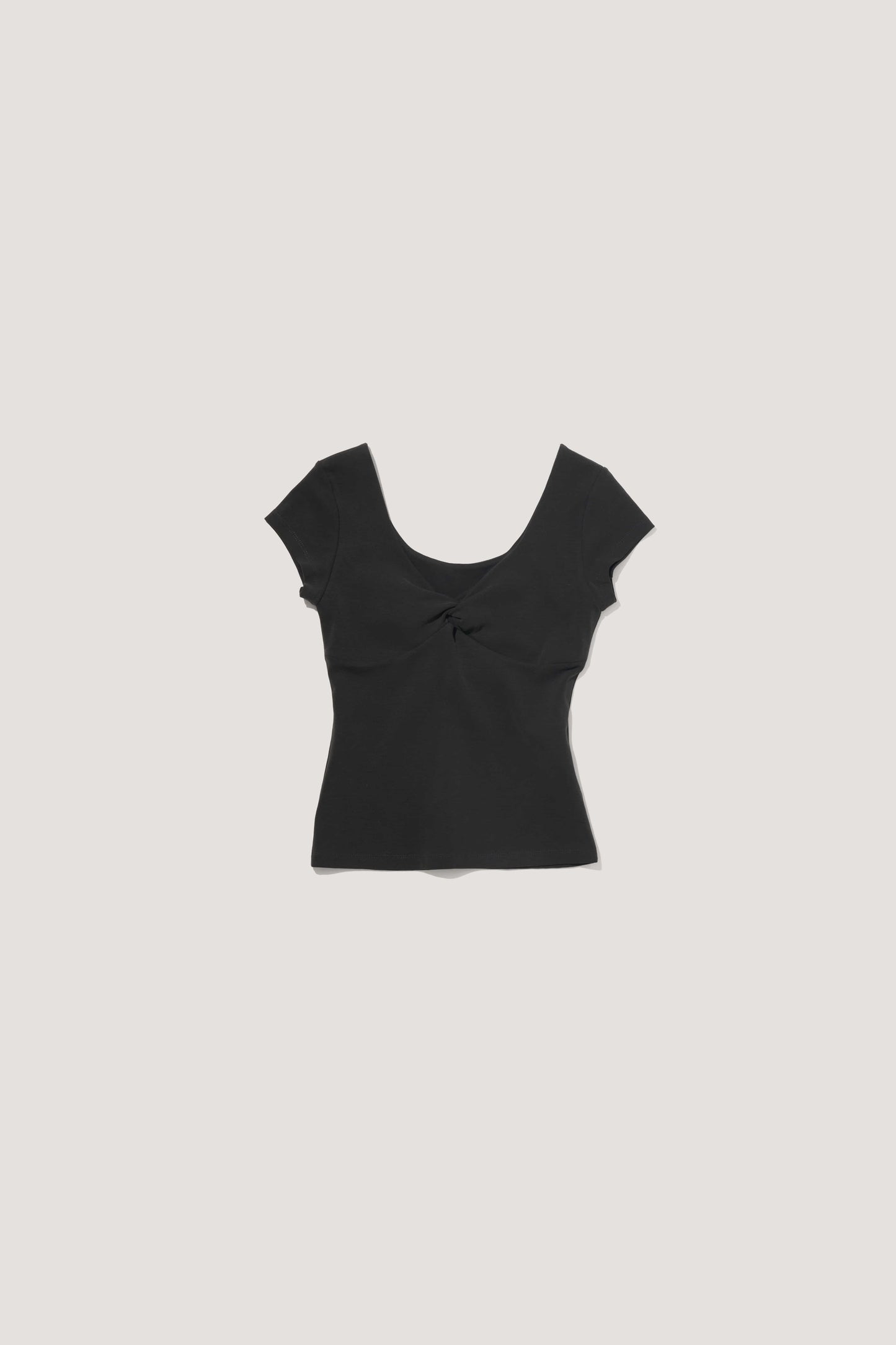 Pigment-Washed Twisted Jersey Top