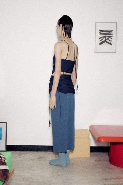 Layered Halterneck Jersey Sleeveless Top