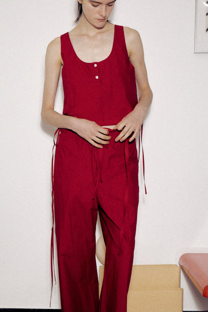 Cropped Sleeveless Strap Top